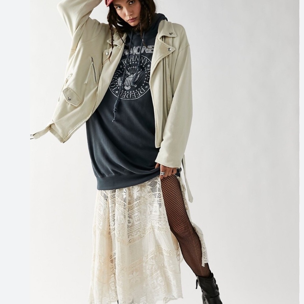 Free People Rebel Rebel Knit Moto Jacket